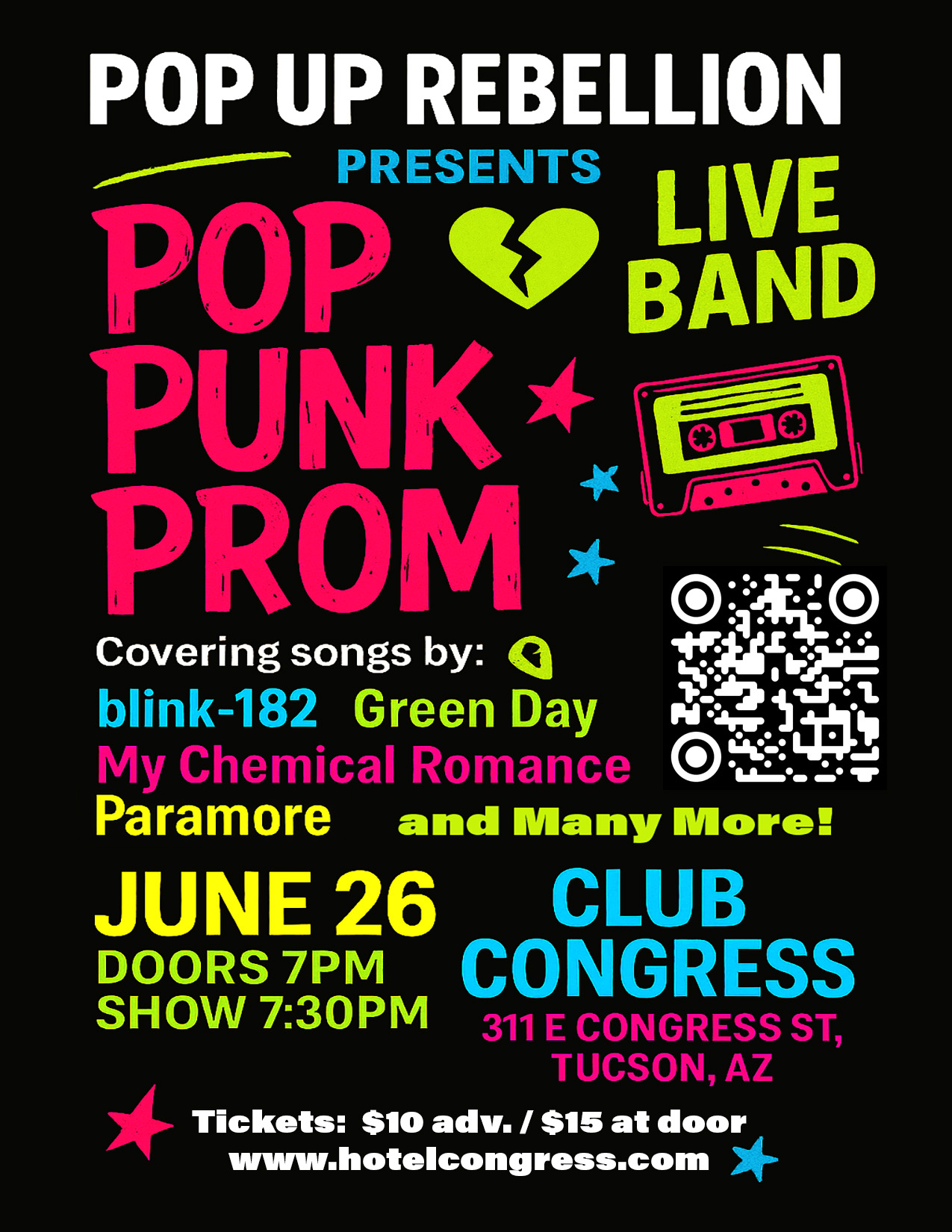 Pop Punk Prom at Hotel Congress Flyer